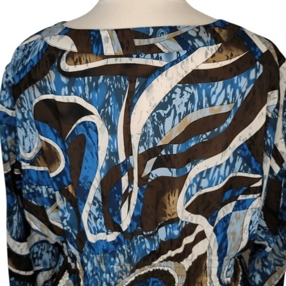 Ashley‎ Stewart Button Down Smocked Waist Top - Picture 6 of 9